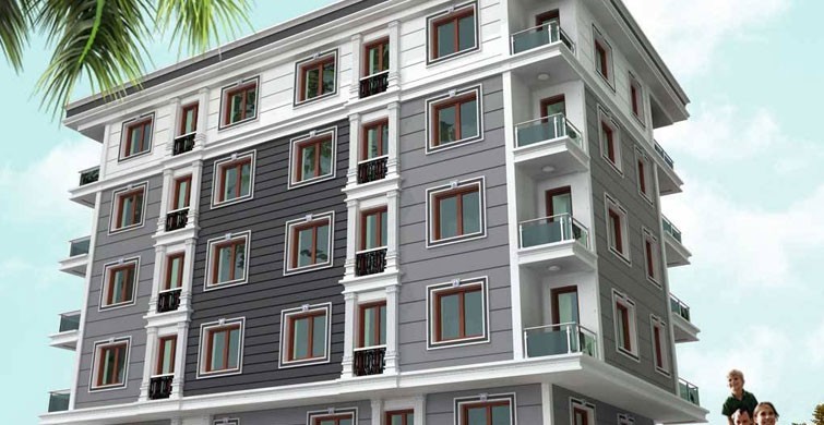 Boyanmış apartman cephesi